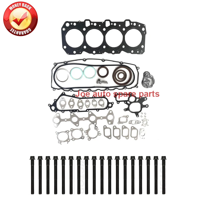 

1KZ 1KZT 1KZTE Engine complete Full gasket set kit cylinder head bolt for Toyota 4 Runner Land cruiser 90 Prado Hilux 8v 3.0 TD