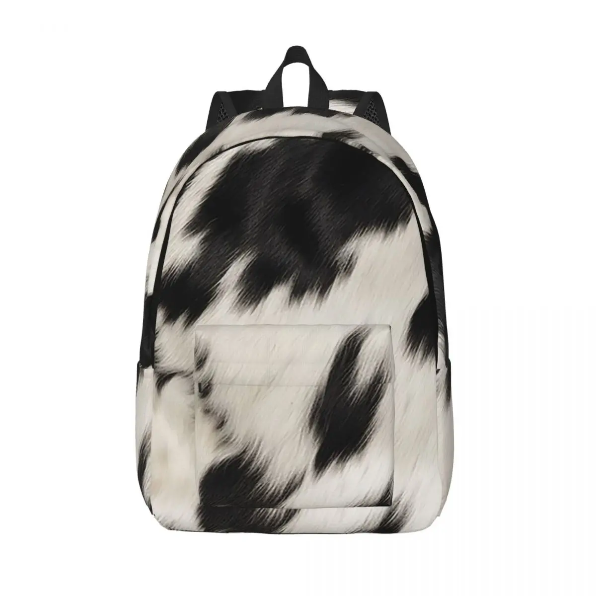 

Cowhide, White And Black Pattern Backpack Student Boys Girls BookBag Children School Bag Computer Shoulder Bags for Men Women