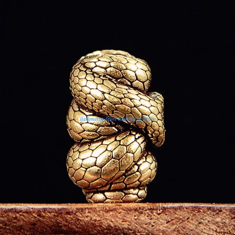 573B Snake Serpents Metal Beads for Creative Paracord Projects and Fashionable Jewelry Large Hole Charm Artistic Collectibles