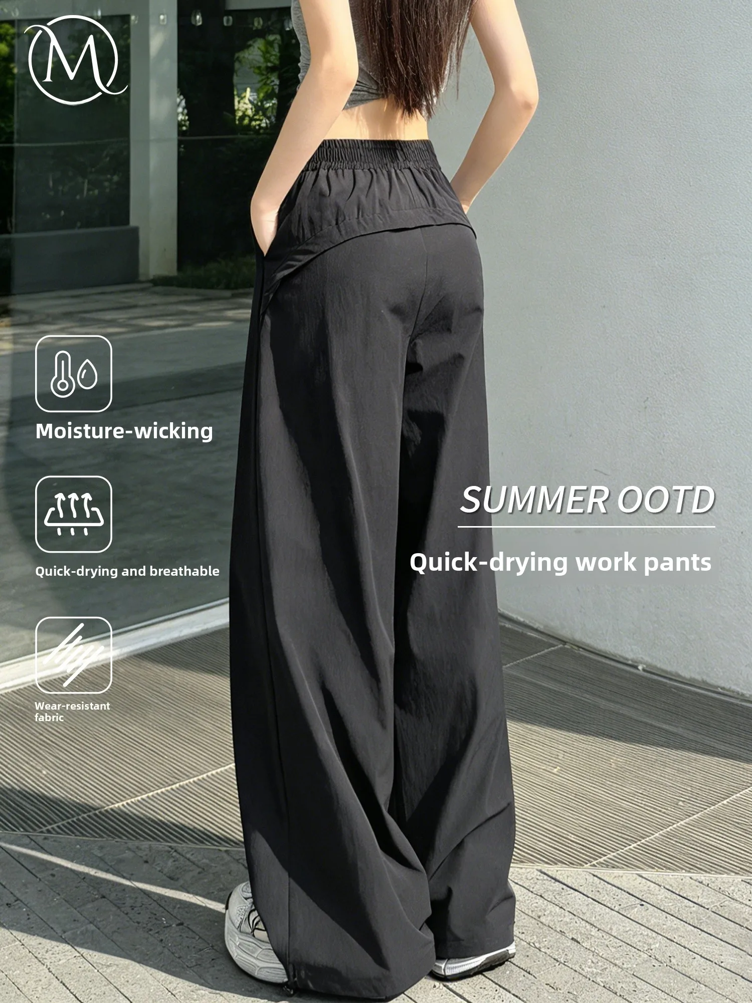 

Женские черные походные брюки весна 2026: Новинка! Прямые и широкие брюки-карго для активного отдыха, быстросохнущие, летние, рабочие.