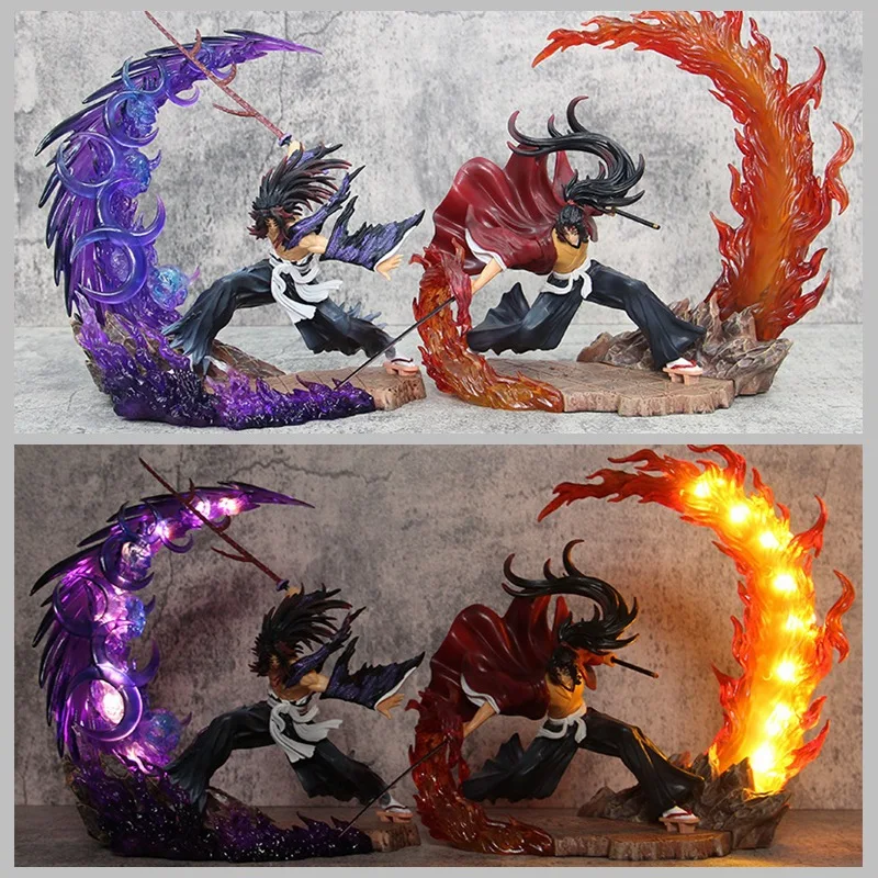 22cm Anction Figure Demon Slayer Figures Kokushibo Battery Luminescence Fierce Battle PVC Model Tsugikuni Yoriichi Figur Toys