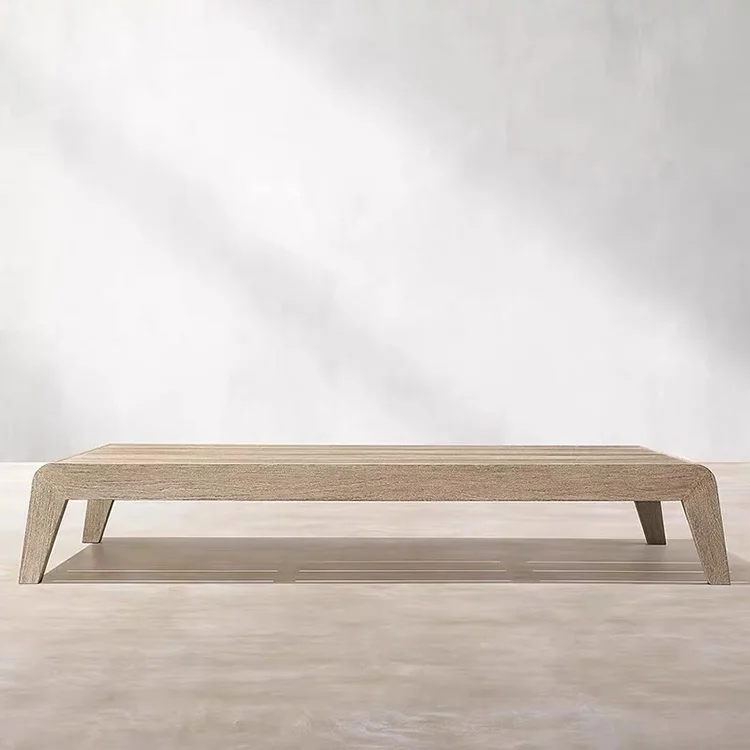 High quality solid teak low table hotel living room center table garden outdoor wooden coffee