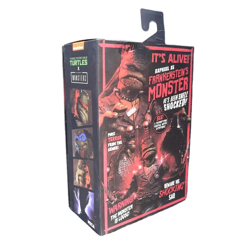 Neca adolescente mutante ninja tartarugas frankenstein monstros universais raphael como frankenstein figura de ação brinquedo modelo colecionável