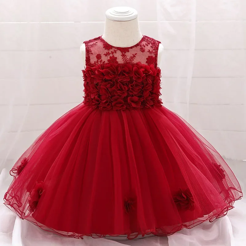 

Baby Girl Clothes Vestidos Infantil For Girls Princess Lace Tutu Infant 3 6 months 1 Year Birthday Party Evening Newborn Dress