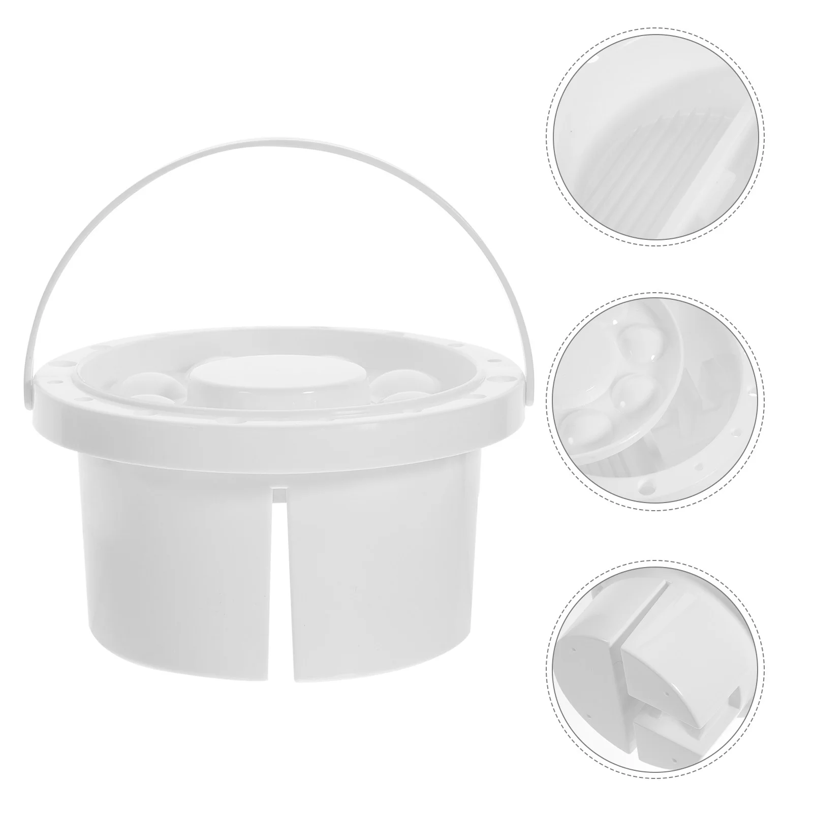 

Compact Paint Brush Cleaner Durable Plastic Water Bucket Reusable Brush Holder Convenient Cleaning Accessory for Daily Use