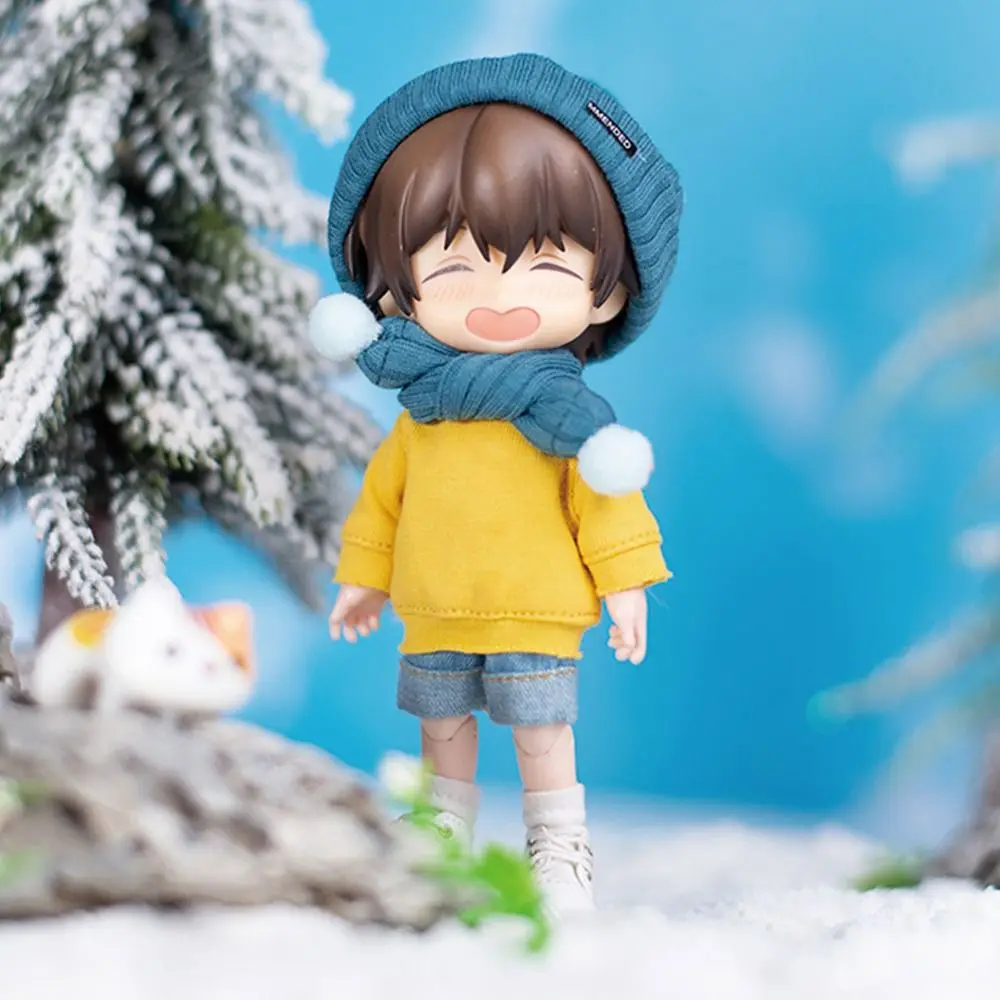 For 1/12 Bjd  Clothes Accessories For Obitsu11 Dolls Animal Ear Caps  Knitted Hat Cartoon Knitted Hats 1/12bjd Hat