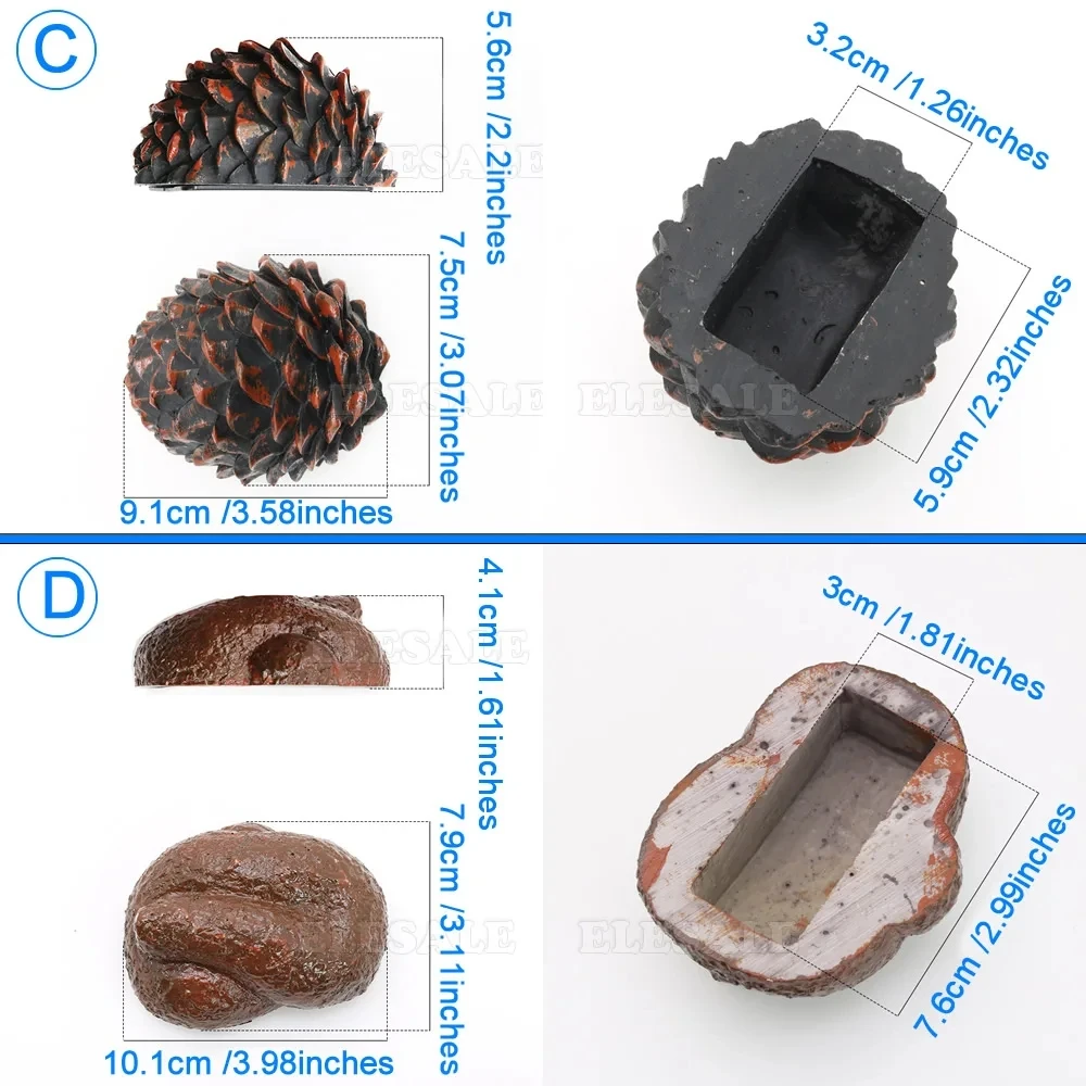 Caixa De Armazenamento De Segurança De Pedra, Chave De Jardim Ao Ar Livre Cofre, Home RV Key Cofres, Hidden Rock Hide Keys, Novo