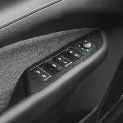 Carbon Fiber Film Sticker Windows Control Lift Panel Frame Trim Stickers Car Stylings For Geely Geometry C 2020 2021 2022 2023