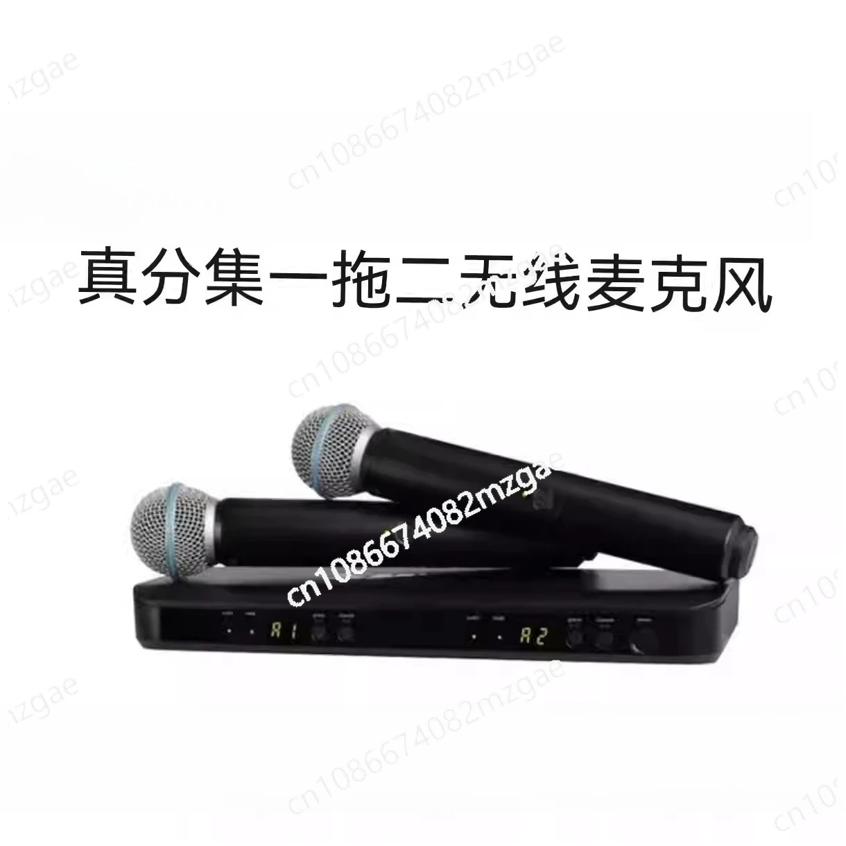 

BLX288 Dual Channel Wireless Microphone System with 2 Handheld PG58 Mics, Frequency for Karaoke Singing Speech Performance