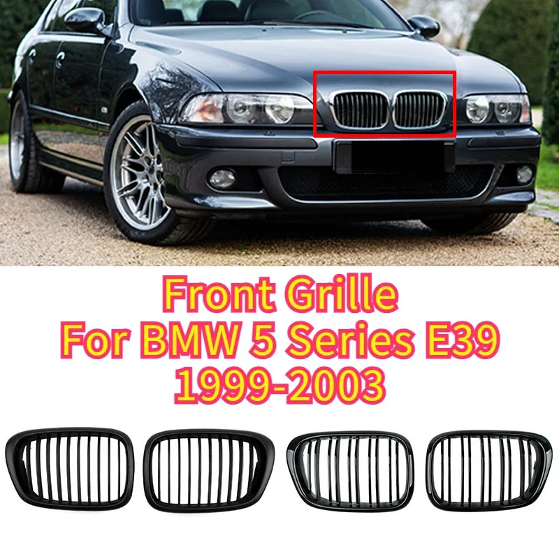 

for 1999-2003 BMW 525i M5 Car Front Grille 520i 530i 535i 530d 525td 523i 5 Series Facelift Grill Black E39 Kidney Grille Parts