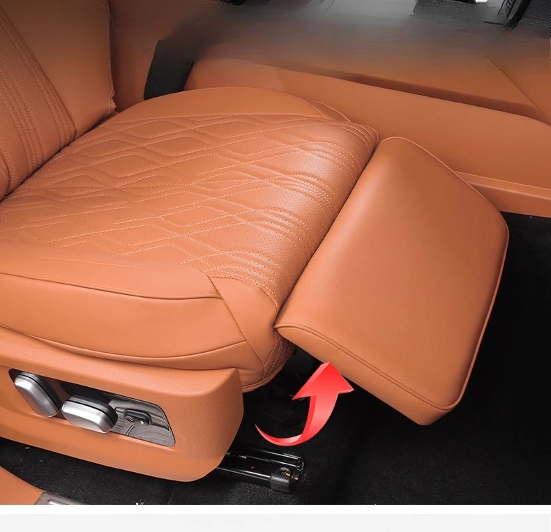 For GWM Tank 500 Hi4T / Hi4Z 2026 Car Co-pilot Electric Leg Support 90 Degree Adjustable Passenger Seat Leg Rest Leather Pad detail image 1