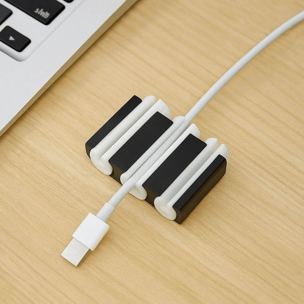 

Plastic Cable Management Holder Compact Lightweight Desktop Cable Organizer Organization Multifunctional Desktop Cable Manager