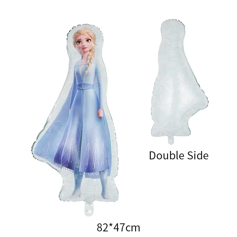 Disney New Frozen Birthday Party Decoration Standing Elsa Anna Princess Snowflake Magic Mirror Aluminum Film Balloon