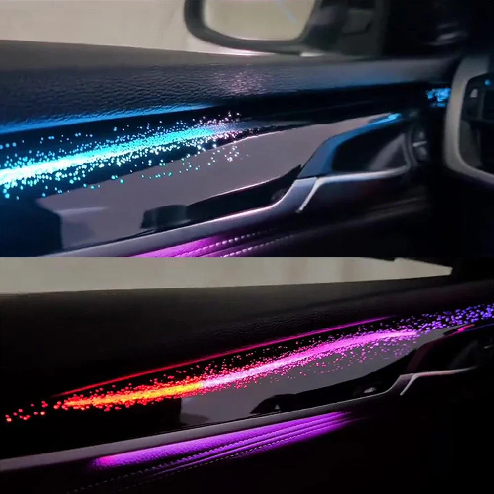 For BMW X5 X6 New Trim Panel BMW X5 New Ambient Light Replacement Piano Black RGB Luminous Decorative Panel BMW Modification