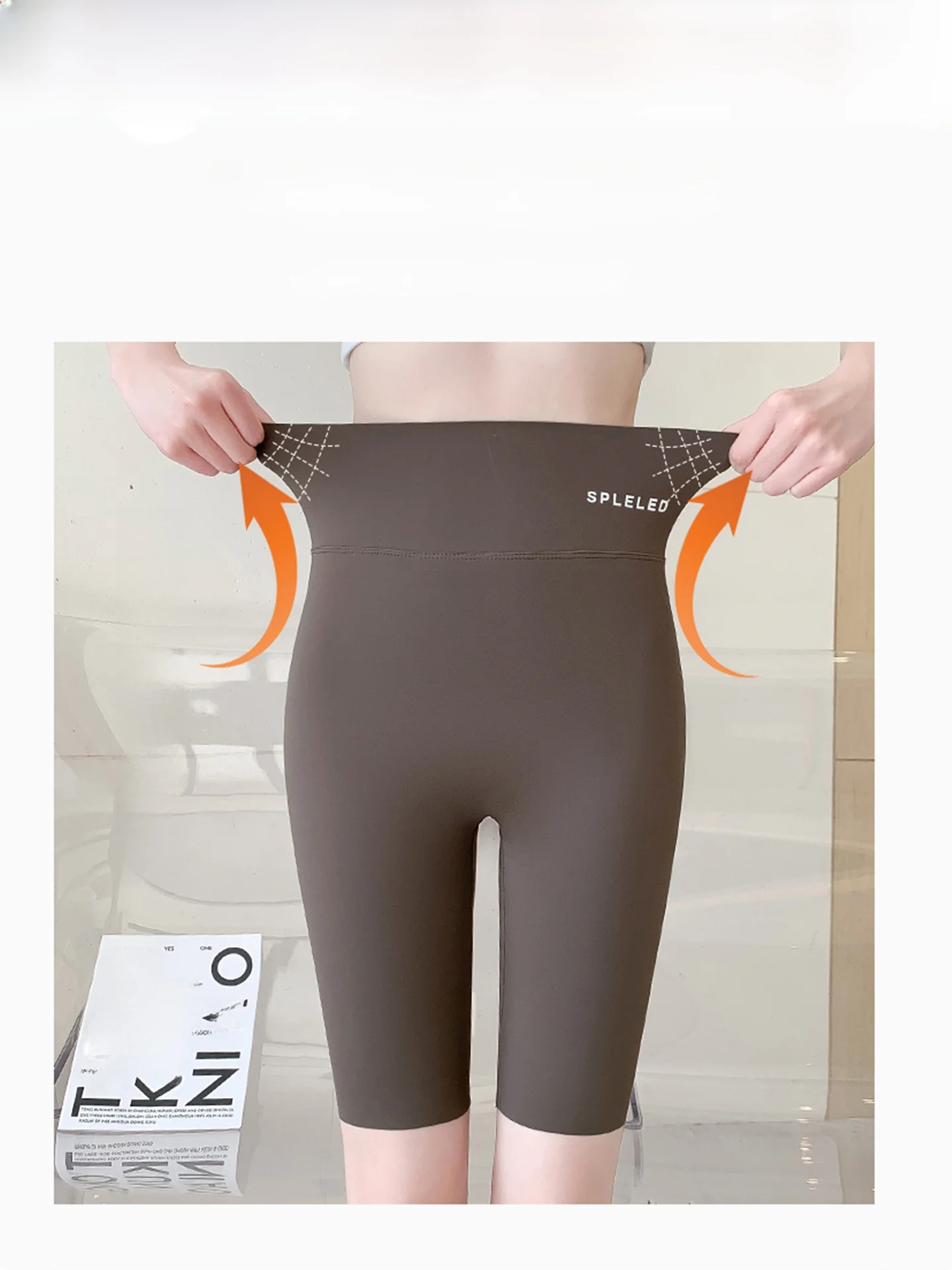 Cintura alta uma calça de yoga feminina ajuste apertado elástico bot primavera outono sle 2025 pessoa camada base calças