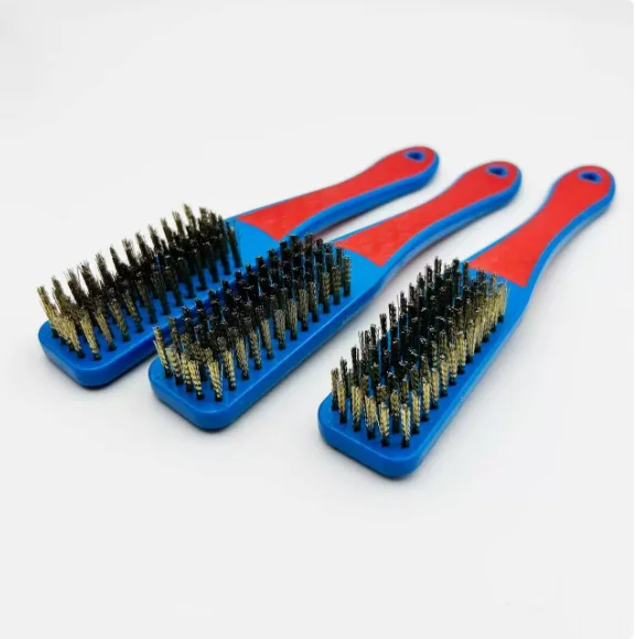 Copper Wire Brush with Wooden Handle Diamond Walnut Polishing Rust Removal Tool - Factory Direct Supply for Home Improvement