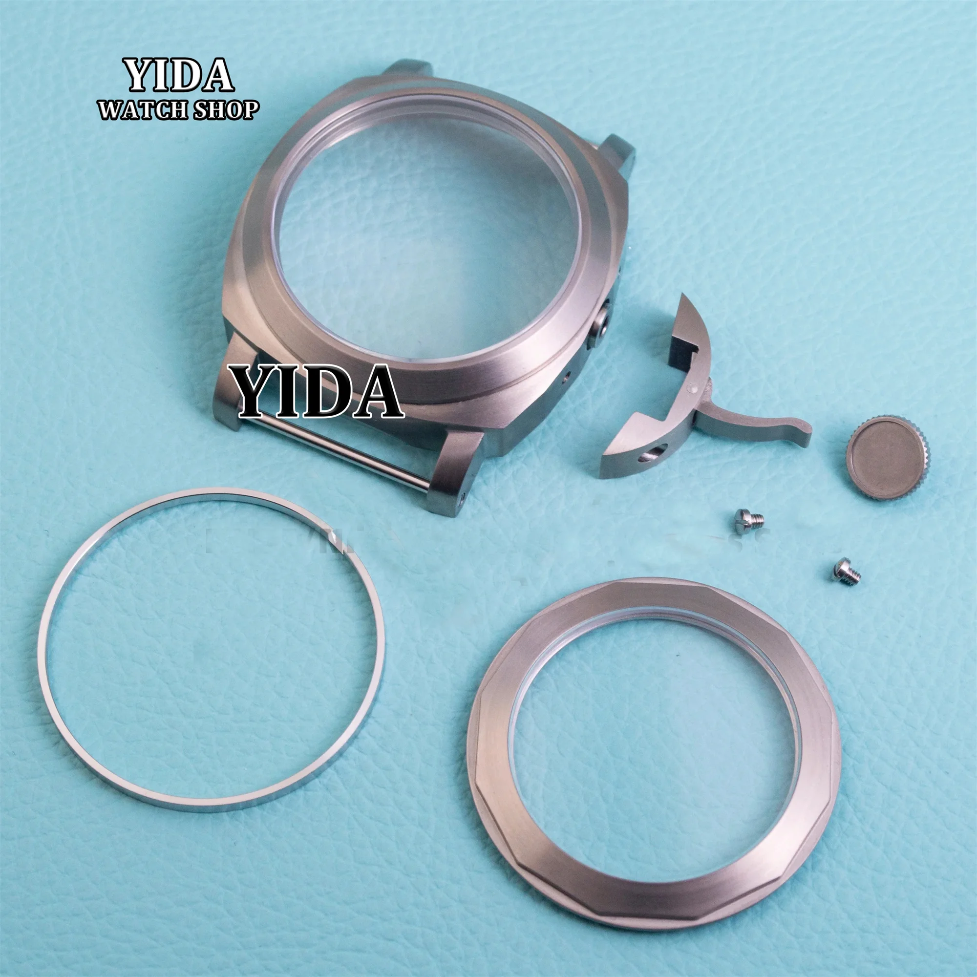 

Titanium Watch Case Vintage Retro Sapphire Crystal PAM 5218 Case for ETA6497/6498/ST3600 Mechanical Movement MOD Accessories