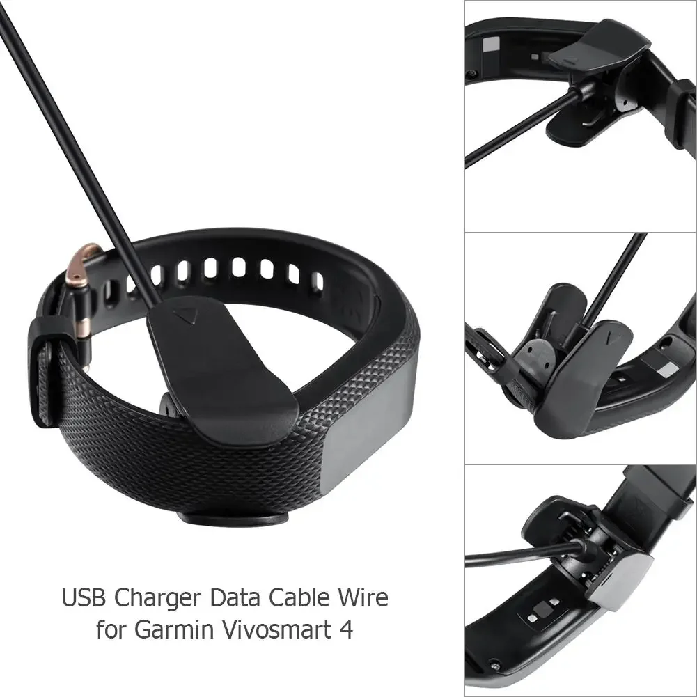 

1m USB Charging Cradle Clip for Garmin Vivosmart 3 Smart Watch Charger Data cable