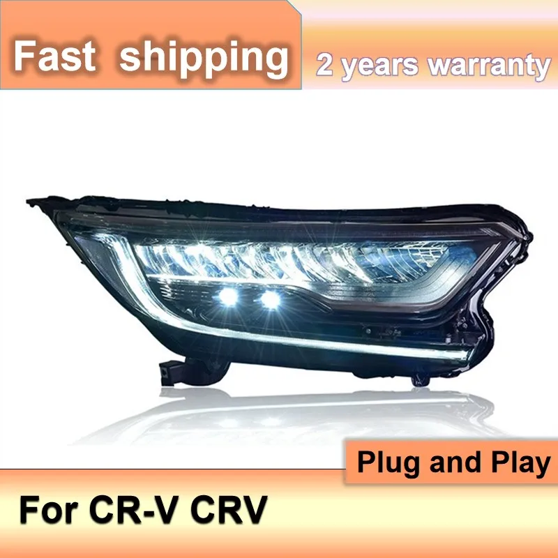 اكسسوارات السيارات لهوندا CRV إضاءة أمامية 2017-2019 CR-V المصباح DRL بدوره إشارة عالية شعاع العارض عدسة #3