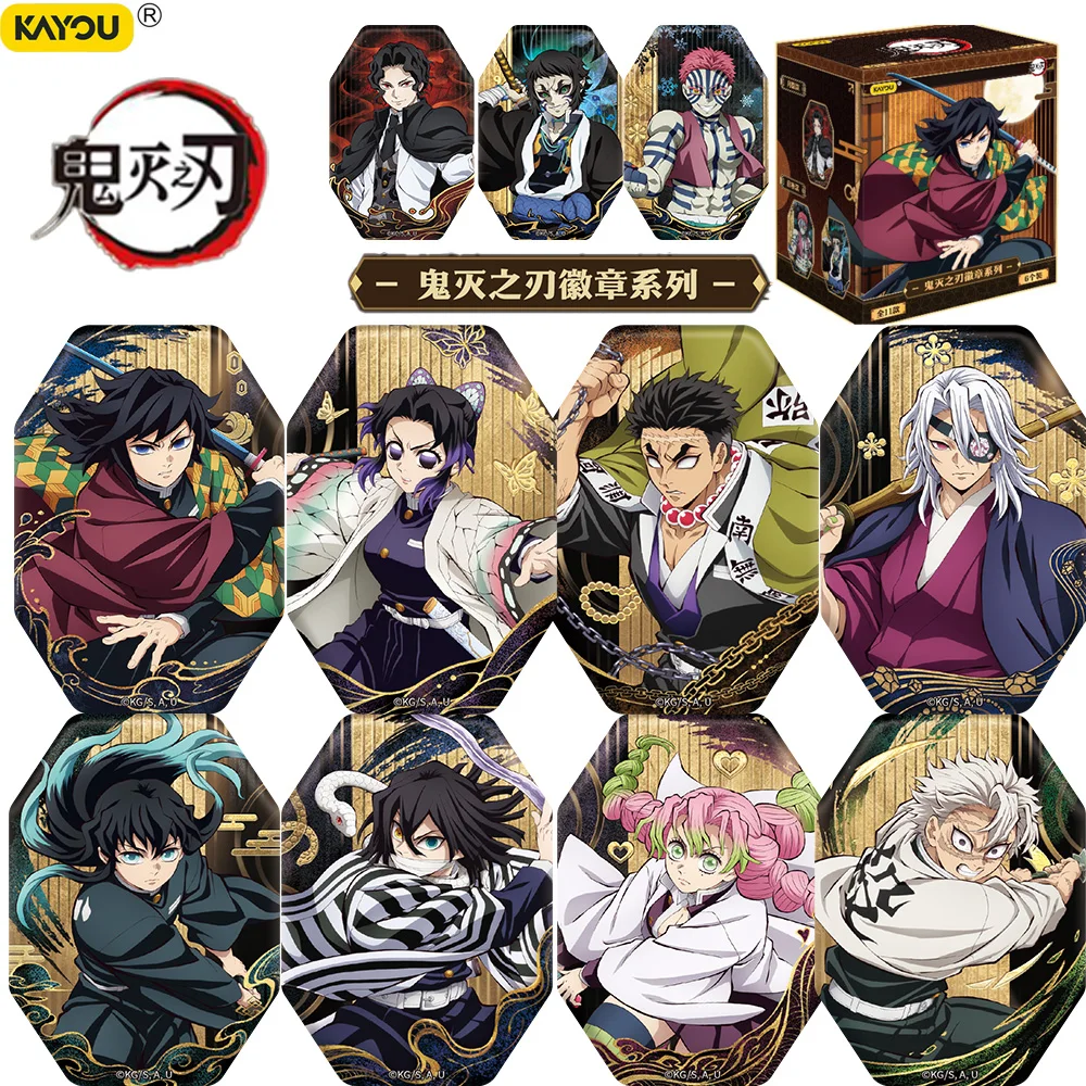 2026 New Arrival KAYOU Demon Slayer Series Wave 1 Gem Can Badge Authentic Anime Collectible Gift