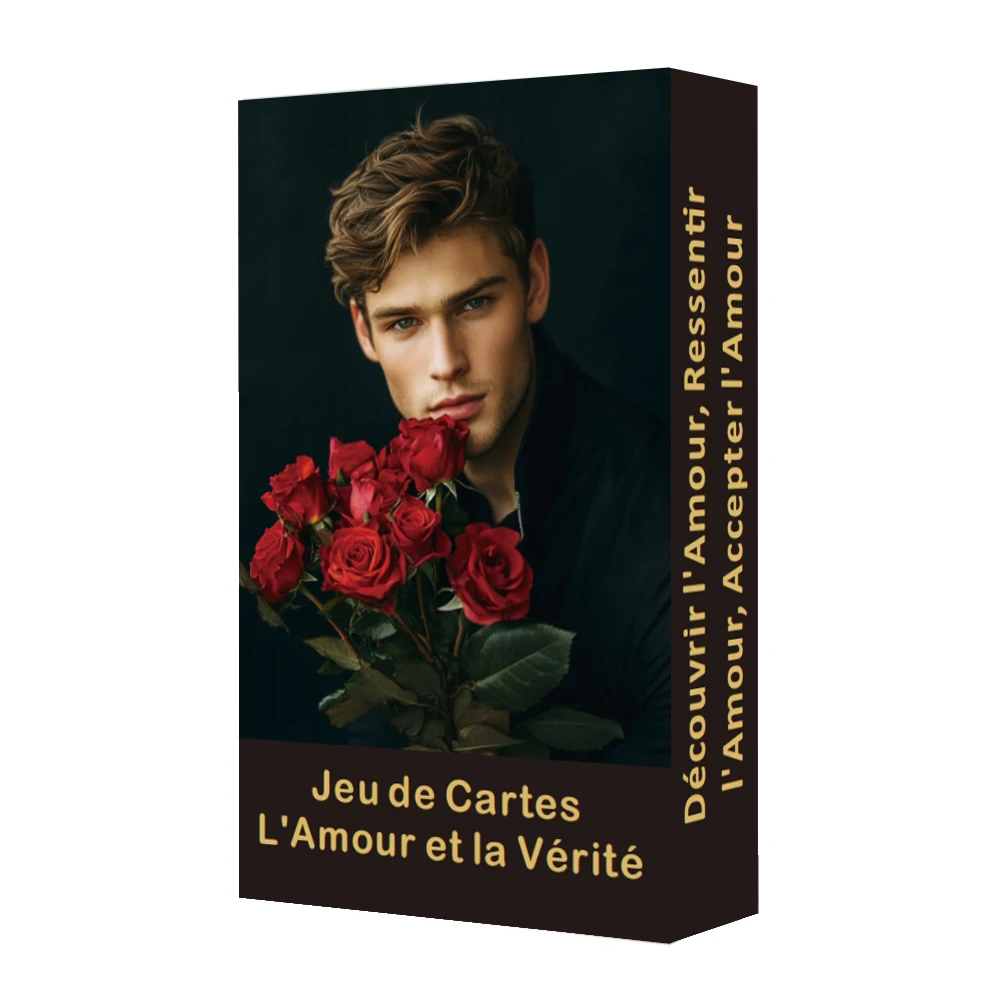 

French Tarot Cards, Love Oracle Cards, Love Truth Cards, Romance Flowers Oracle Cards, French Clarity Deck, 12x7cm