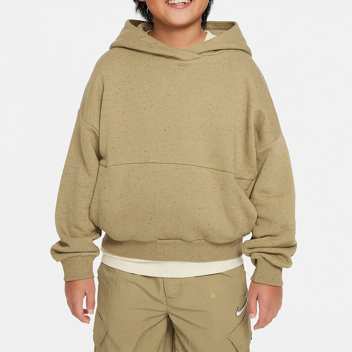 

Теплая и бархатная спортивная толстовка с капюшоном для детей Nike Authentic Winter New Big Kids' FJ6027-276