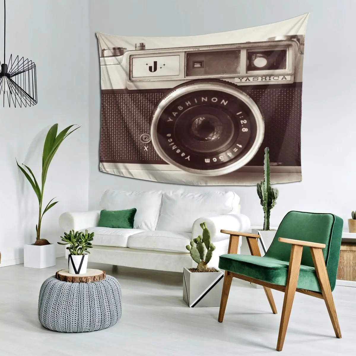 Camera Retro Tapestry Hippie Wall Hanging Aesthetic Home Decoration Tapestries for Living Room Bedroom Dorm Room