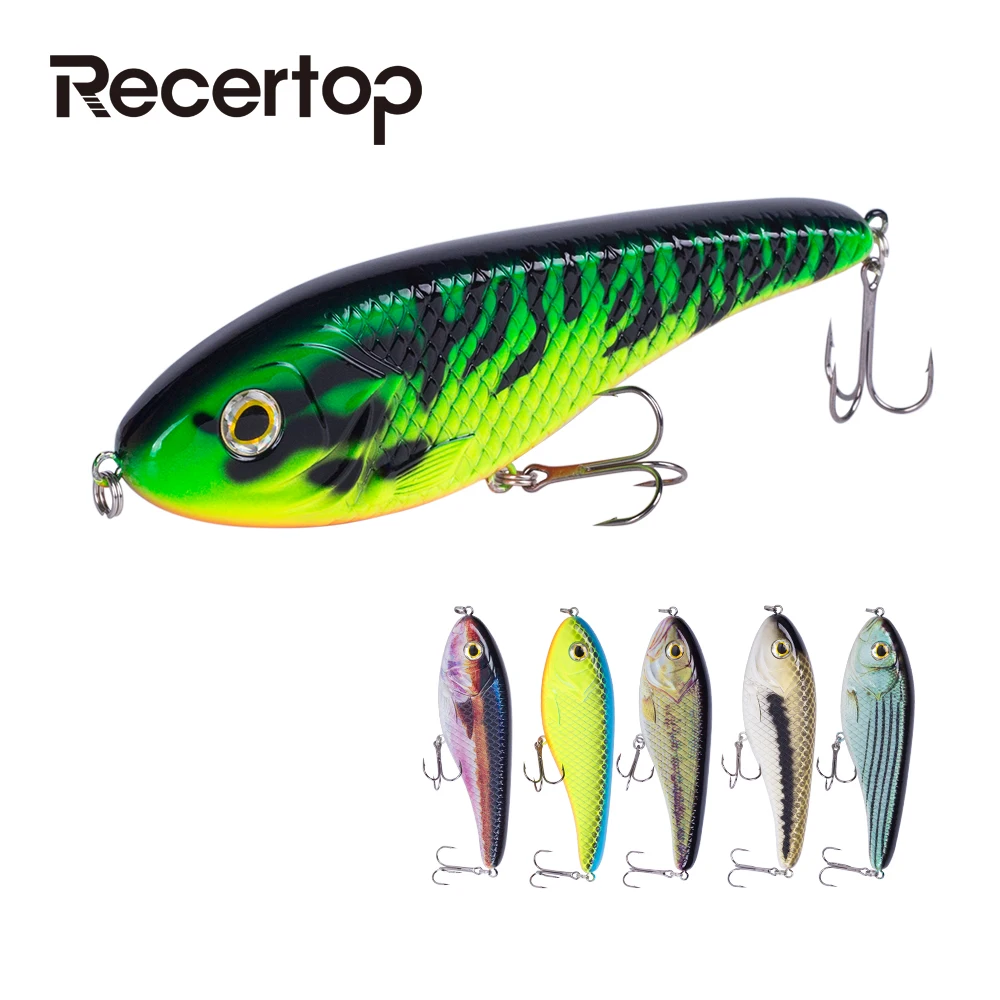 

Recertop 150mm 81g Glide jerkbait Fishing Lure Muskie lure Slow Sinking Wobblers Pike Bait Artificial Lures Bass Pesca Tackle