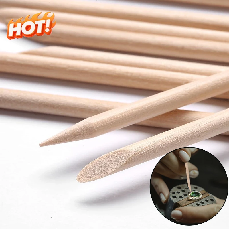 20PCS Watch Repair Solid Wood Cleaning Stick Willow Wood Stick Suitable for Movement Repair Dial Cleaning Tool Wooden Strip