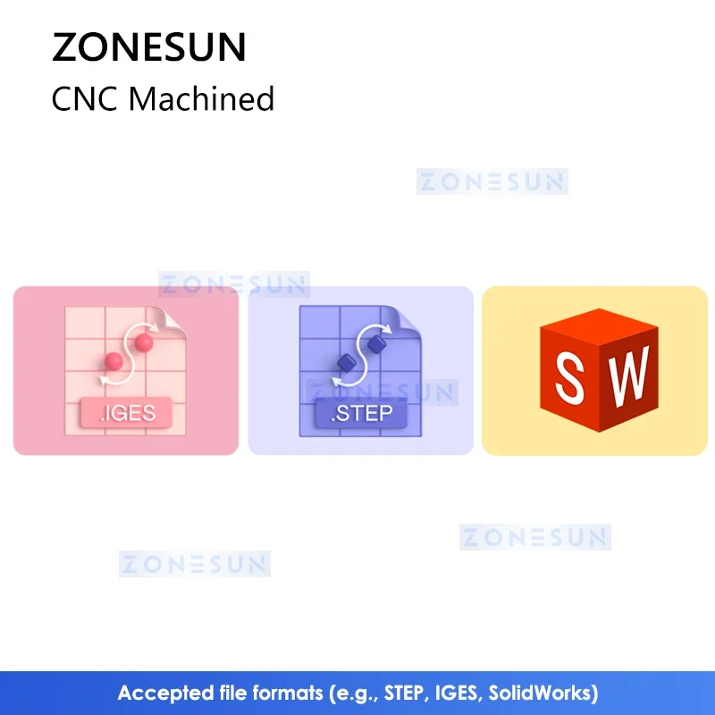 Zonesun ZS-CNC1 Custom CNC Parts Prototype Machined  Aluminum Turned  Lathe