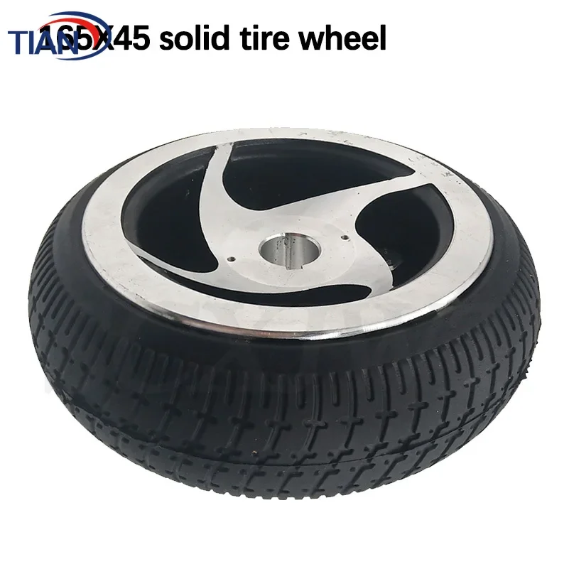 6.5'' Solid Tire Wheel 165X45 Keyway Type Hub for Electric Scooter, ATV,Mobility Scooter - 19mm Inner Hole
