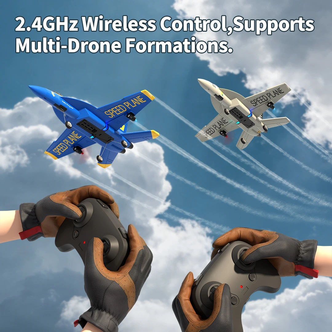 HONGWANG HW41 2 Channel RC Airplane F18 Hornet Fighter Jet EPP Foam Fixed Wing Aircraft For Outdoor Flight Beginner RC Hobbyists