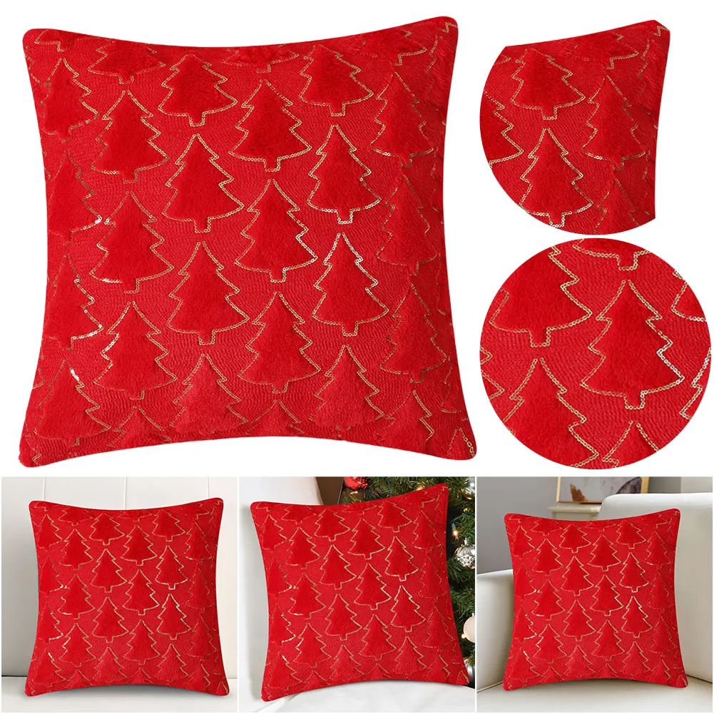 

Christmas Tree Pillow Covers 45x45cm Cushion Cover Couch Cushion Case for Couch Sofa Holiday Festivals Winter Home Decor