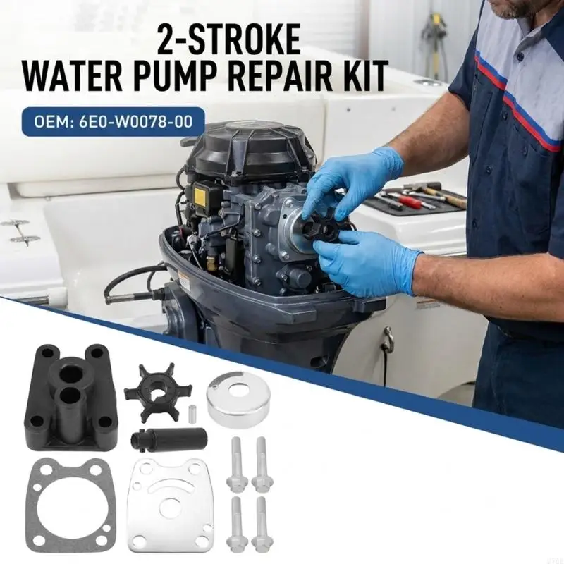 M76E Außenbord-Wasserpumpen-Reparatursatz mit Laufradteilen für 4A 4HP 5C 5HP Service – Detail 10