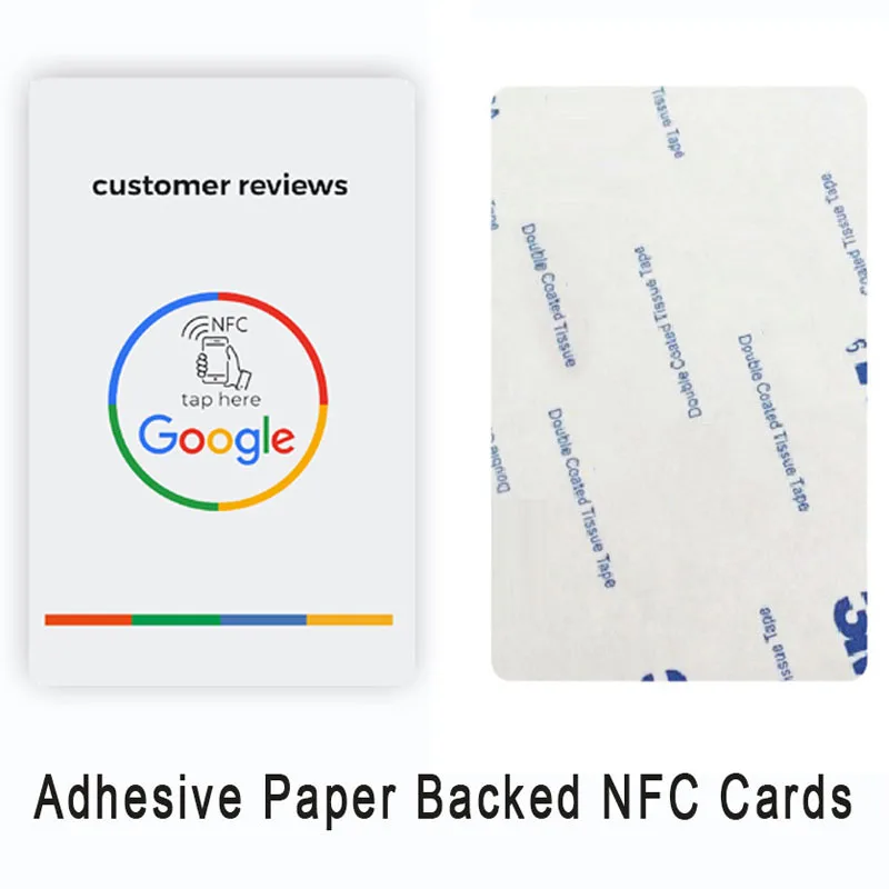 Hoogwaardige NFC Google Reviews NFC-kaart in Duits, Nederlands, Frans, Spaans, Engels en Pools.