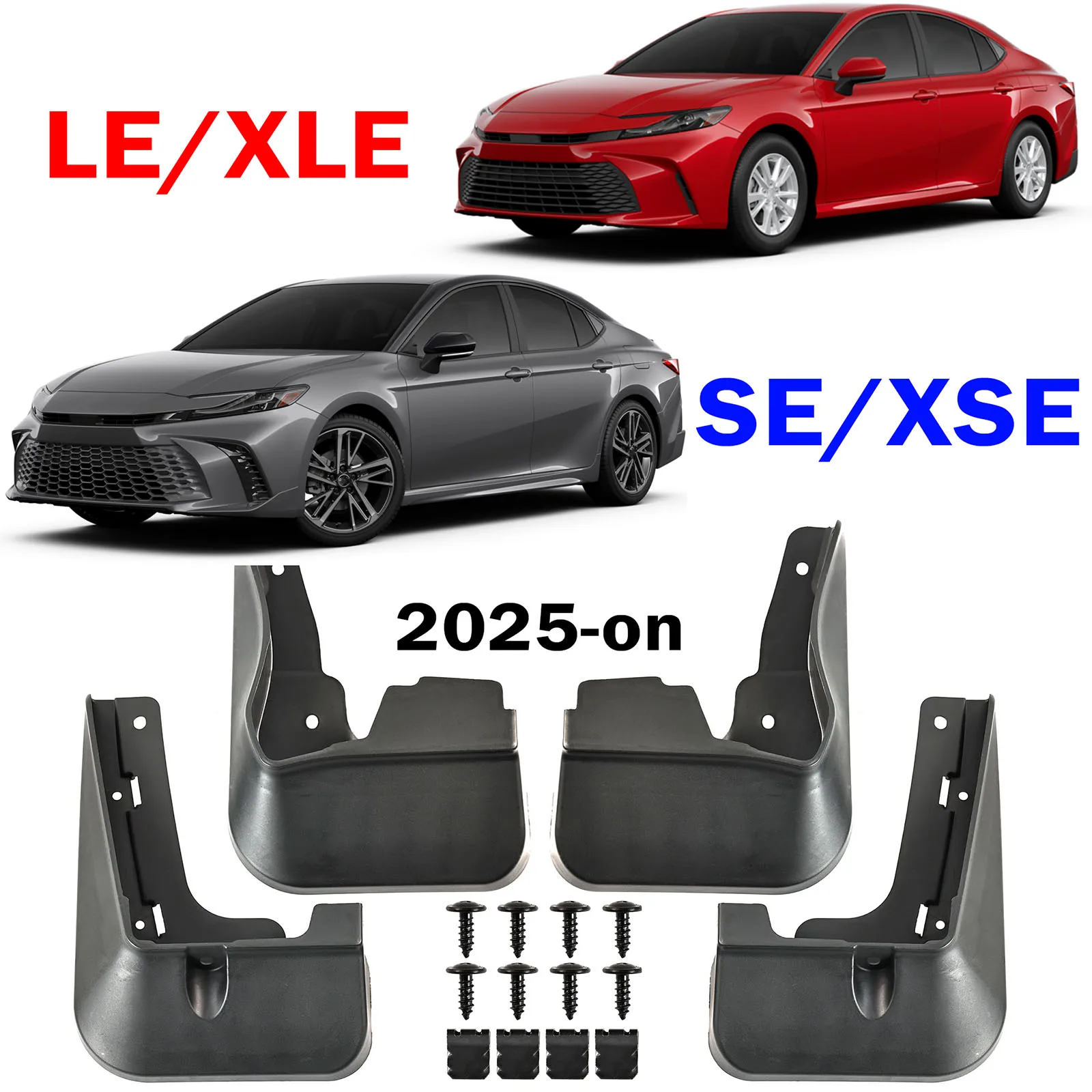 4x Mud Flaps For Toyota Camry LE XLE SE XSE XV80 2024 2025 9Gen Splash Guards Mudguards Flap Front Rear Fender Cover Protector