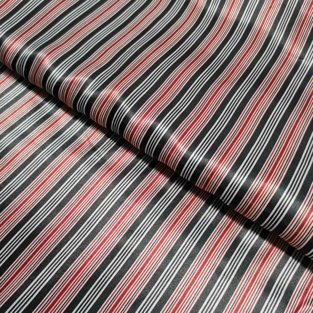 Satin Fabric Soft Stripped Satin Fabric Silky Daisy Satin Charmeuse Scarf Ribbon Material