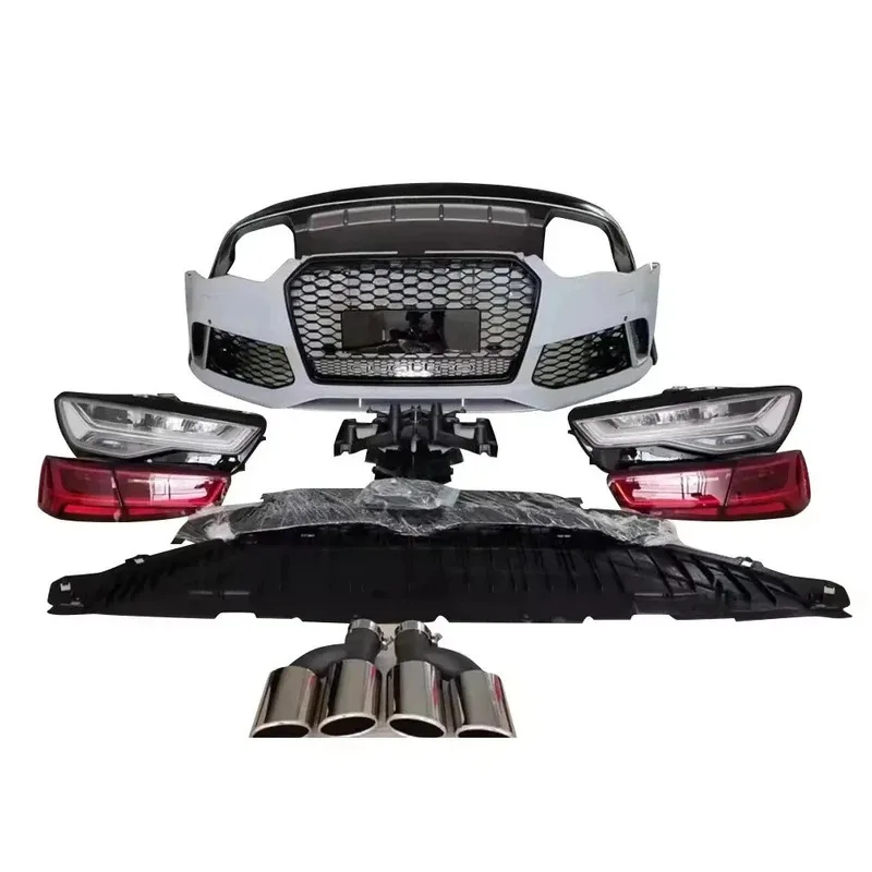 

From Old to New Upgr Full Body Kit A6 C7 Facelift to C8PA RS6 Bumper Headlight Taillight A6 2013-2015