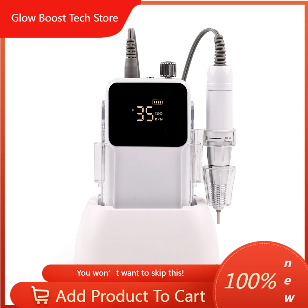 

NYRechargeable manicure grinder 35000 rpm without shaking hands, portable display screen electric manicure grinder