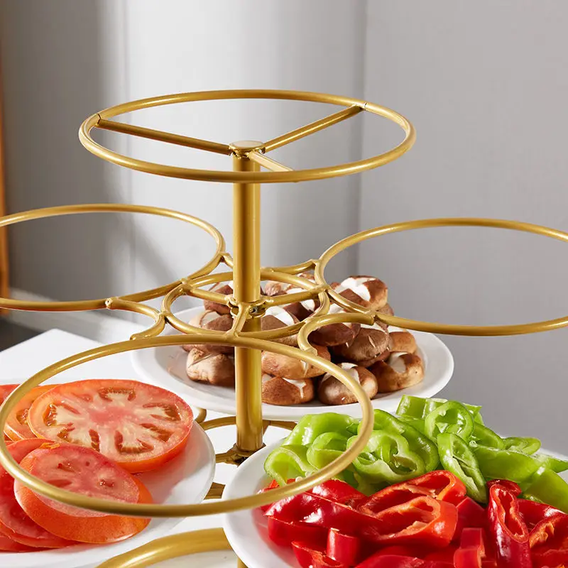 

Kitchen side dish preparation plate multi-functional hot pot dish rack