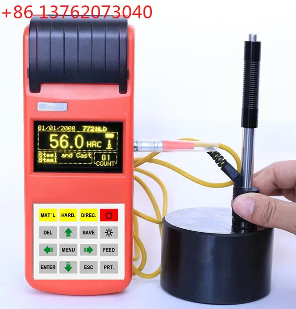 THL500  potable leeb Hardness Tester/ meter hardness tester with integrated printer with big OLED screen/metal hardness tester