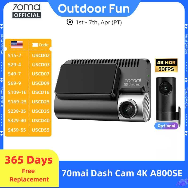 70Mai A800SE Dash C…