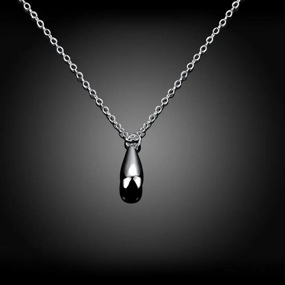 

Hot selling fashion trend Korean version 925 silver jewelry exquisite small water droplet women's necklace small and versatile