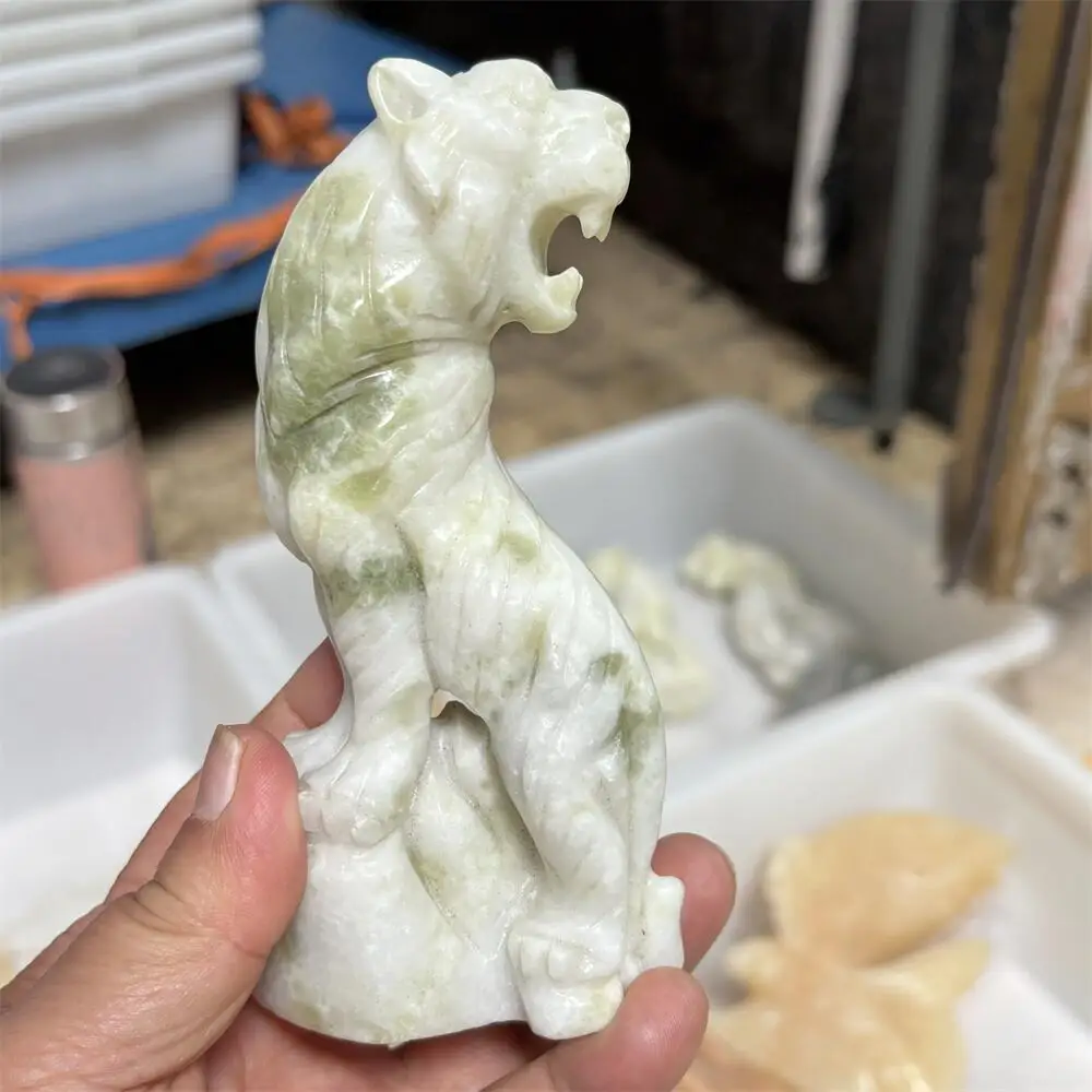 1PCS Natural Yellow Quartz Tiger Animal Carving - Polished Reiki Healing Fengshui High-Quality Room Decor Energy Gift