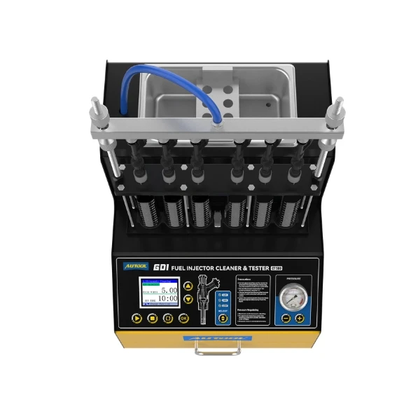 6-Cylinder Fuel Injector Cleaner Tester Reverse Flushing G asoline Injection Test Engine Analyzer for Car GDI EFI