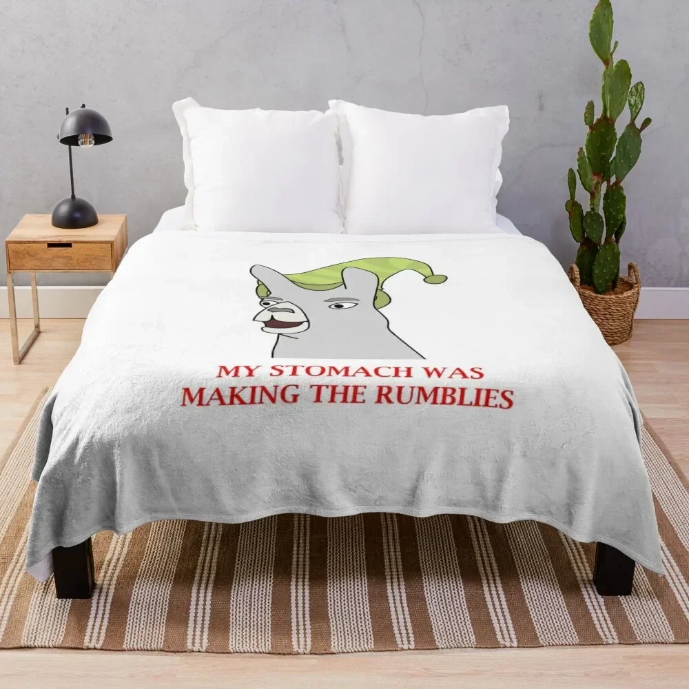 

Llamas with Hats - My stomach was making the rumblies Throw Blanket Nap Flannel Moving Sofas Blankets