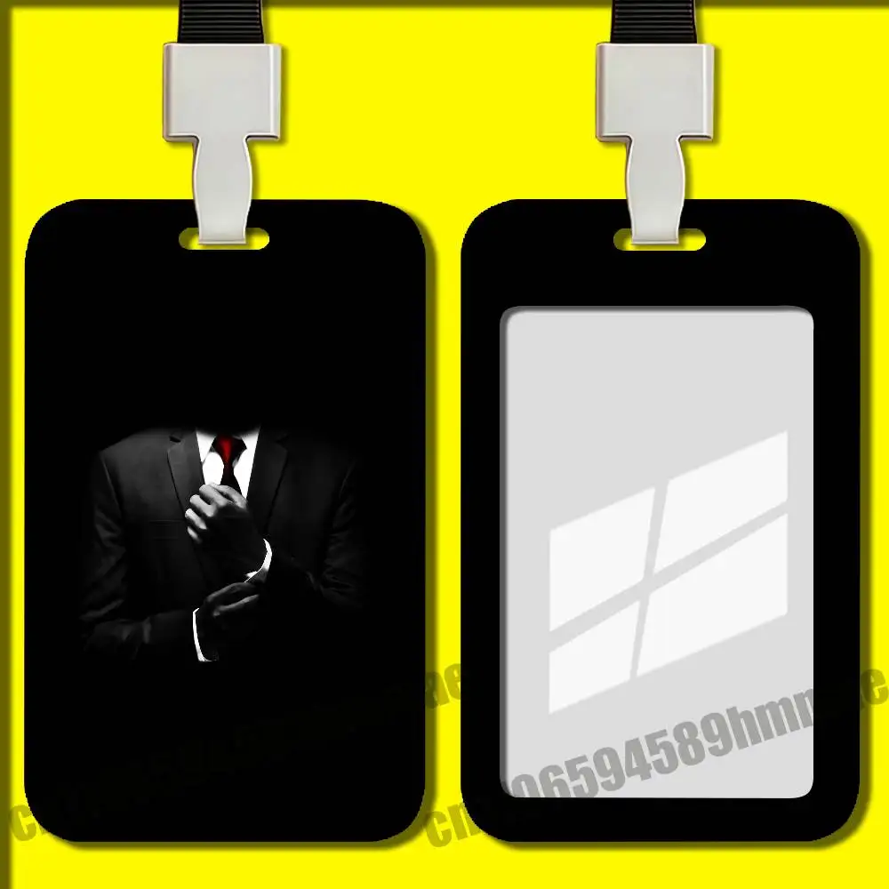For Agent 47 Hitman Employee ID Card Holder Office Badge Student Bank Work Credit Holders Hard Case Shell view 3