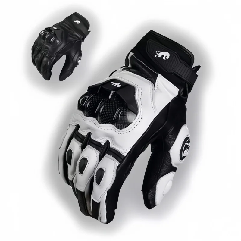 Men's Genuine Leather Motorcycle Gloves RST390 AFS6 Motocross Racing Gloves Four Seasons Touch Screen Compatible Moto Guantes