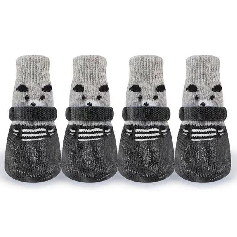 Pet Waterproof Socks Dog Silicone Rain Shoes Cat Socks Anti Slip and Wear-resistant Outdoor Sports Shoes Warmth Preservation