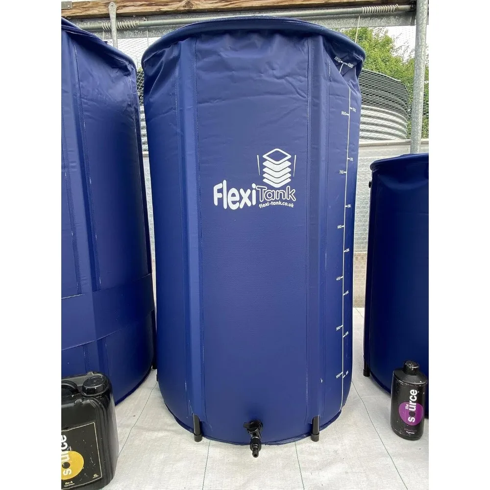 Tanque de agua plegable para riego de jardín portátil, contenedor de almacenamiento ideal para plantas y uso en invernadero (capacidad de 200 l)